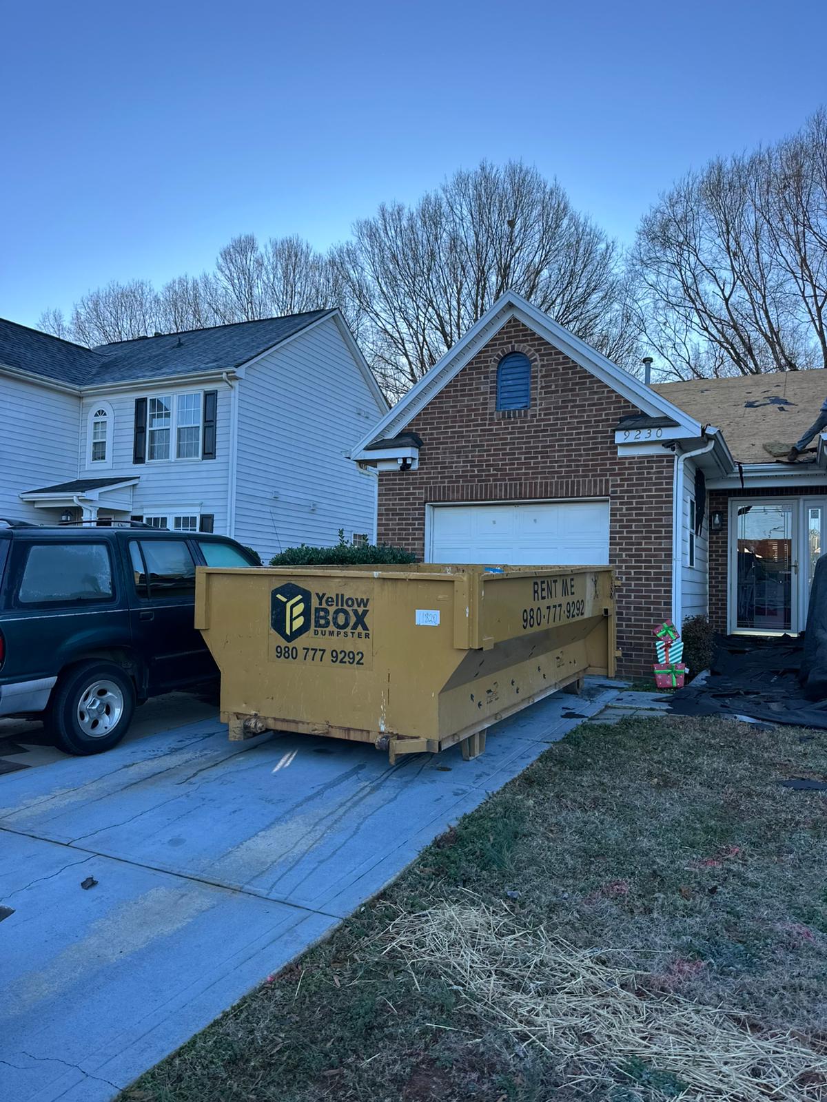 12 Yard Yellow Box Dumpsters in Huntersville
